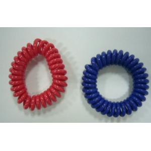 La corde en plastique d'anneau de bobine de ressort de mini bobine de poignet a adapté les poignets aux besoins du client bleus rouges de ventes chaudes de couleur