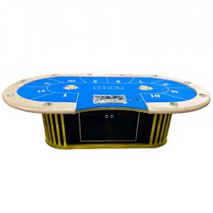 Customized Wooden Casino Poker Table MDF PU Material Durable