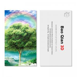 Customized Logo 3D Lenticular Card / Shaped Stand Holographic Business Cards
