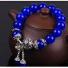 Blue chalcedony bracelet, gemstone beaded bracelets, quartzite jewelry, brave
