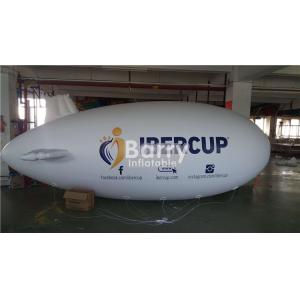 China 4m Flying Inflatable Advertising Products Blimp Shape Helium Balloon Fire Resistance supplier