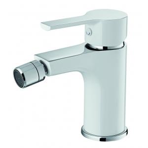 Hot And Cold Bathroom Bidet Faucet White Chrome Finished Adjustable Aerator