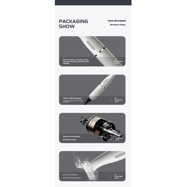 6-in-1 Multifunctional Electric Shaver and Nose Hair Trimmer with 1 Year Warranty and Rechargeable USB Power