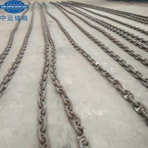 China 90MM Grade U3 Stud Link Anchor Chain With ABS Cert. Black Painted In Stock wholesale