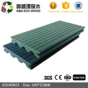 Olive Green Cracking Prevention Solid Floor Deck Outdoor Anti Slip Wpc Plank Flooring