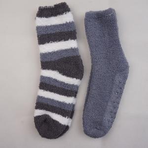 China Wholesale Stock Polyester Soft Striped Anti-slip On Foot Warm Winter Apparel Hosiery Stockings Girls Socks supplier