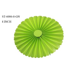 Green 8 Inch Artificial Fan Flower Paste Window Dressing DIY Home Decoration