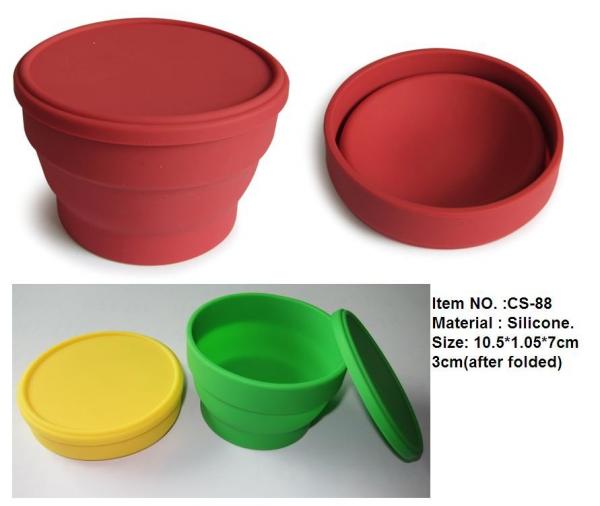Small Children Microwave Silicone Bowl Collapsible Microwave Safe 9.8*6.5cm