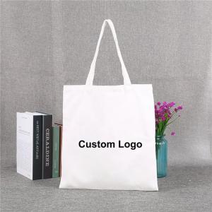 China Cotton Canvas Reusable Shopping Bag Totes Plain White Blank supplier