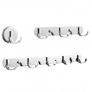Chrome Plating Silver Stainless Steel Robe Hooks For Hanging Coats OEM