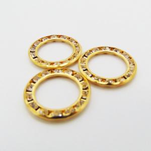 China Decorative Strass Eyelet Metal Ring Crystal Diamond Eyelet Grommets supplier