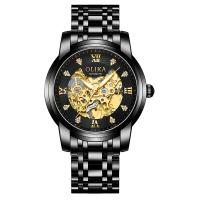 China OEM 3ATM  Stainless Steel Mechanical Watch Automatic Skeleton Watches on sale