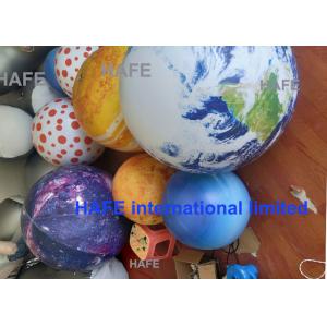 China Hanging LED Lights Inflatable Advertising Balloon Inflatable Moon Ball Globe 1.8M Diameter supplier