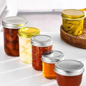 Customizable transparent glass storage jar, caviar beef sauce glass bottle, aluminum cap glass bottle, sealed jar