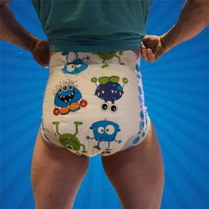 Disposable Adult Baby Diaper Lovers XL Size with Magic Type and PP Waist Stickers