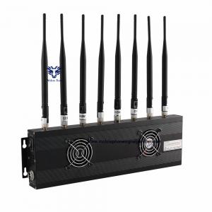 80W  8 channels Cell Phone Signal Jammer High Power GSM 3G 4G WIFI GPS  Jamming Range 100 Meters