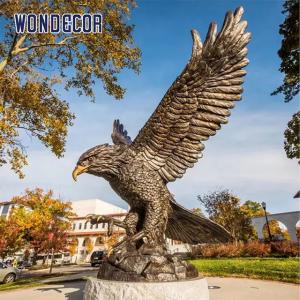 Winged Eagle Carving Bronze Statues Sculpture Artistic