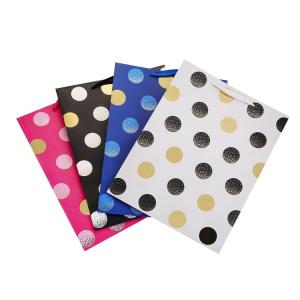 China CMYK 4 Color Offset Printing Portable Store Shopping Carry Small Paper Bags For Socks supplier