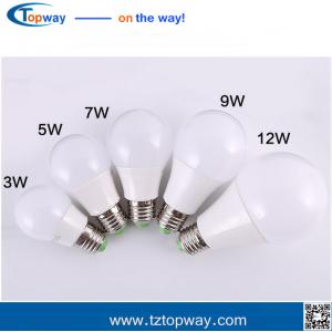 China energy saving 3w 5w 7w 9w 12w e27 led bulb lamp with e27 led lighting bulb supplier