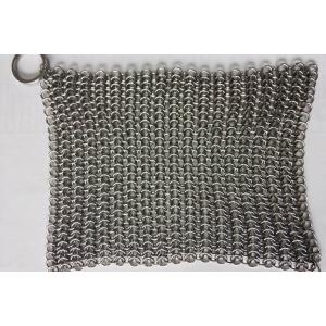 6*8 Inch Stainless Steel  Cast Iron Skillet Cleaner Chainmail Scrubber For Cast Iron Pan