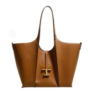 Commuter Ladies Tote Handbag 30cm Brown Leather Tote Purse