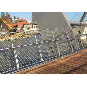 Stainless Steel Fall Protection Safety Netting For Bridge 3.0 MM 60x60 MM Hole