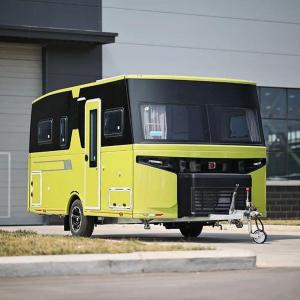 1500kg Camper Caravan Trailer With Spare Tire Gas Smoke Alarm RV Travel Trailer