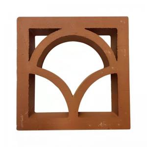 China Decoration Art Fence Hollow Breeze Block Brick Red Clay Terracotta Wall Decor supplier