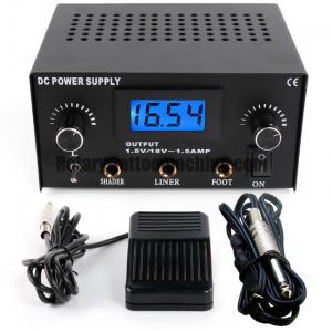 ABS Tattoo Power Unit , Tattoo Machine Power Supply Kit With Foot Switch And Cord