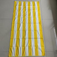 China Hawaii friendly  microfiber beach towel yellow striped yarn dyed beach towel sublimation stripe beach towel on sale