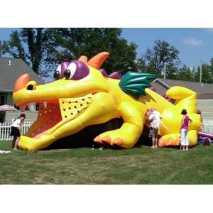 Big Dragon Inflatable Bouncer Castle Obstacle Course For Kids