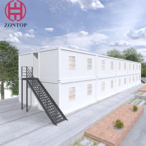 Zontop China 4 Bedrooms Luxury Prefabricated Modern Quick Concrete 20ft Container Homes 2 Story Prefab House