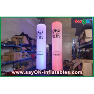 White Oxford Cloth Inflatable Pillar 2m / 2.5m / 3m For Wedding Decoration