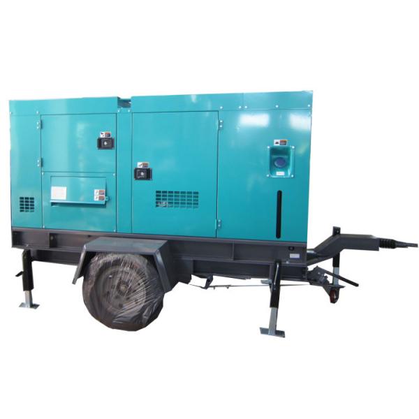 Type silencieux générateurs diesel de remorque de 80kva Cummins mobiles avec des roues