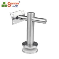 China Side Mount Stainless Steel Handrail Fittings Glass Shelf Mounting Brackets on sale