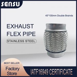 45X100mm Double Braids Exhaust Flexible Pipe Stainless