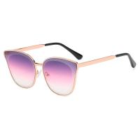China Womens Cat Eye Metal Frame Sunglasses Mirrored Tint Lenses CE on sale