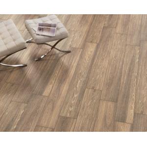 ISO9001 Brown Wenge Wood Porcelain Wall Tile Floor 150x900mm