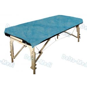 China Ultrasonic Seam Disposable Bed Sheets Blue Color With Good Skin Affinity,water proof,Examination usage supplier