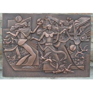 China Classical Style Wall Art Bronze Relief Casting Surface Finish Anti Corrosion supplier