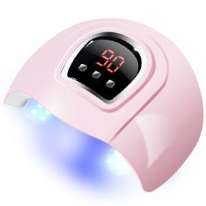 China Pink Color UV LED Nail Lamp , Nail Polish Dryer Curved Half - Closed Design supplier