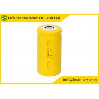 China 1.2 Nicd Rechargeable Battery / 2500mah Rechargeable Battery Yellow White Color on sale