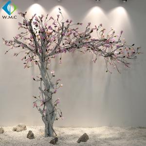 White Trunk Pink Flower Magnolia Fake Tree , Silk Magnolia Tree 2m Height