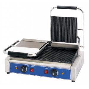 China Electric Restaurant Cooking Equipment Double Contact Grill Griddle Sandwich Press Grill supplier