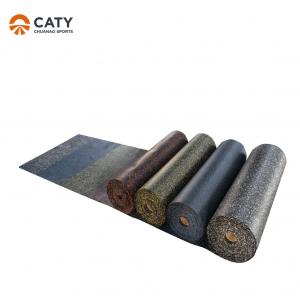 China Recycled Black Fitness Rubber Flooring Roll 3-12mm Thick For Indoor supplier