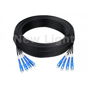China 4 Core Single Mode Fiber Optic Cable Singlemode Duplex , 100M G657A SC Fiber Optic Cable supplier