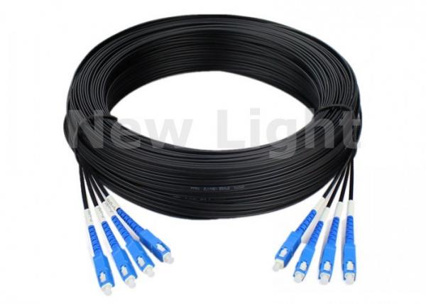 4 Core Single Mode Fiber Optic Cable Singlemode Duplex , 100M G657A SC Fiber