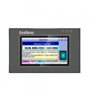 China Coolmay 5 Inch HMI With Integrated PLC digital I O analog I O high speed functions supplier