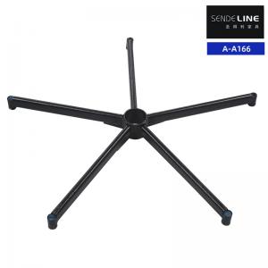 China Modern Black Office Chair Base Replacement 5 Casters Wooden Feet Iron Frame supplier