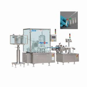 GMP 4000BPH plc test tube filler Capping Labeling